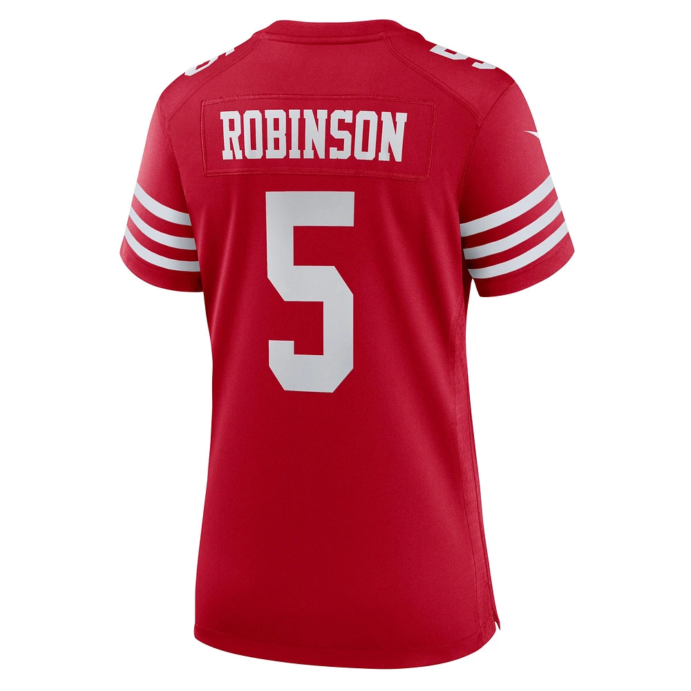 Maillot de match Nike Demarcus Robinson Scarlet des San Francisco 49ers pour femme