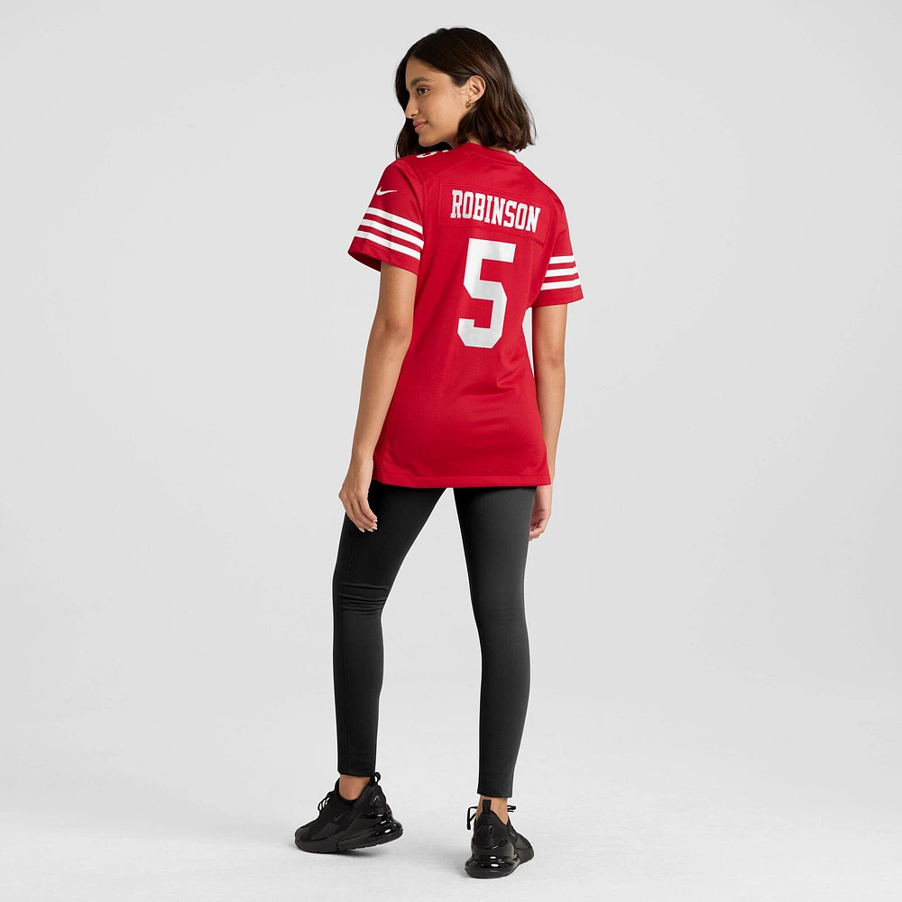 Maillot de match Nike Demarcus Robinson Scarlet des San Francisco 49ers pour femme