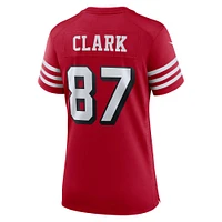 Maillot de jeu alternatif Nike Dwight Clark Scarlet pour femme des San Francisco 49ers