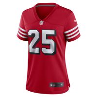 Women's Nike Elijah Mitchell Scarlet San Francisco 49ers Alternate Team Game Jersey