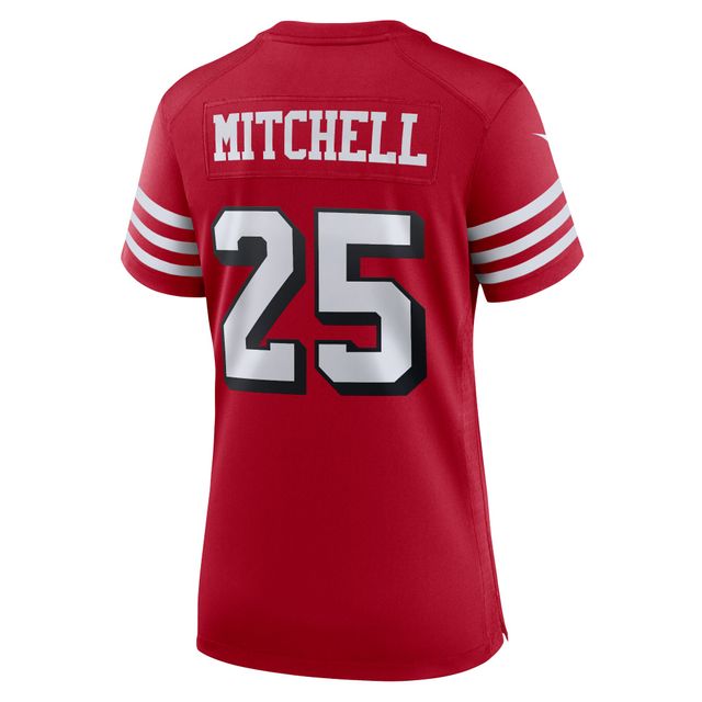 Maillot Nike Elijah Mitchell Scarlet San Francisco 49ers pour femme