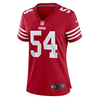 Maillot Nike Fred Warner Scarlet pour femme des San Francisco 49ers Game Player