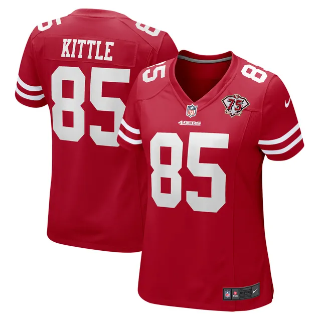 George Kittle San Francisco 49ers Nike Youth 75th Anniversary Alternate  Patch Game Jersey - Scarlet