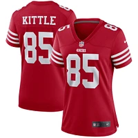 Maillot de joueur Nike George Kittle Scarlet San Francisco 49ers pour femme