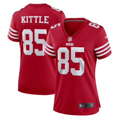 Maillot Nike George Kittle Scarlet pour femme des San Francisco 49ers Team Game Player