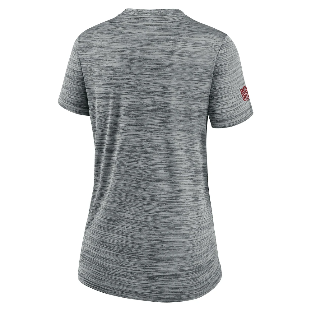 Women's Nike Gray San Francisco 49ers Sideline Velocity Performance T-Shirt