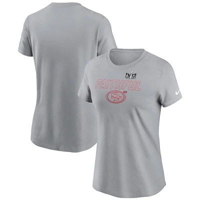 T-shirt essentiel Nike gris San Francisco 49ers Super Bowl LVIII Local pour femme