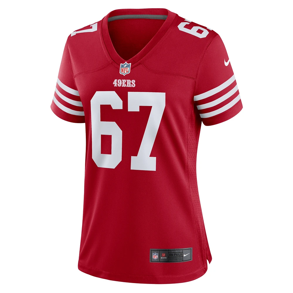 Maillot Nike Isaac Alarcon Scarlet San Francisco 49ers Team Game pour femme