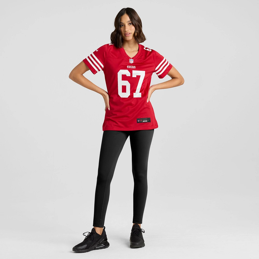 Maillot Nike Isaac Alarcon Scarlet San Francisco 49ers Team Game pour femme