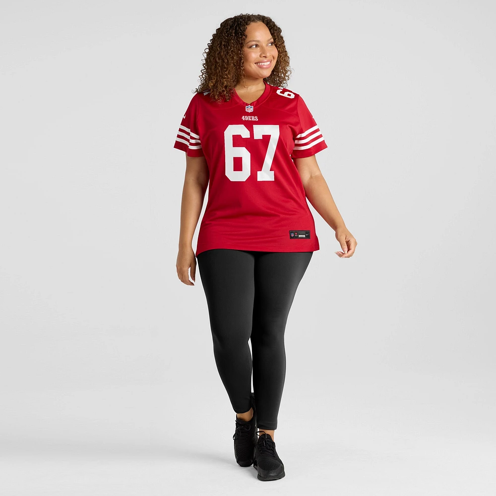 Maillot Nike Isaac Alarcon Scarlet San Francisco 49ers Team Game pour femme