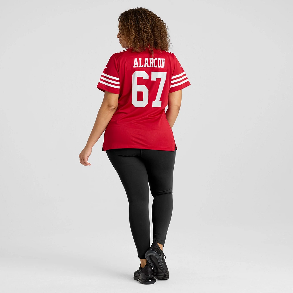 Maillot Nike Isaac Alarcon Scarlet San Francisco 49ers Team Game pour femme