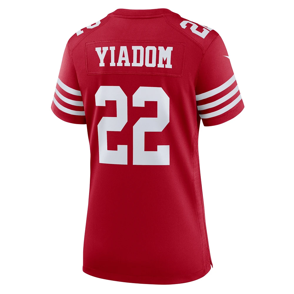 Maillot Nike Isaac Yiadom Scarlet San Francisco 49ers Team Game pour femme