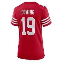 Maillot de match Nike Jacob Cowing Scarlet des San Francisco 49ers pour femme