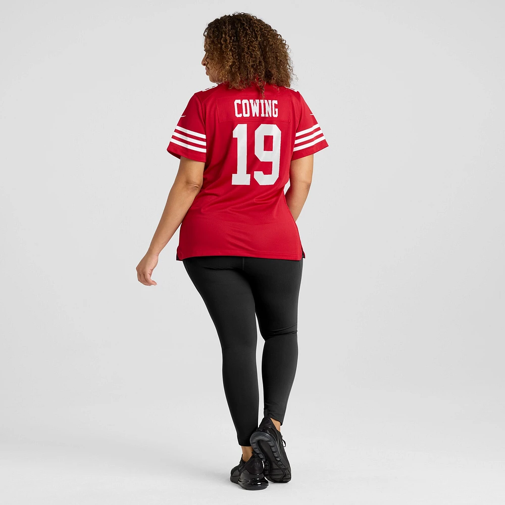 Maillot de match Nike Jacob Cowing Scarlet des San Francisco 49ers pour femme