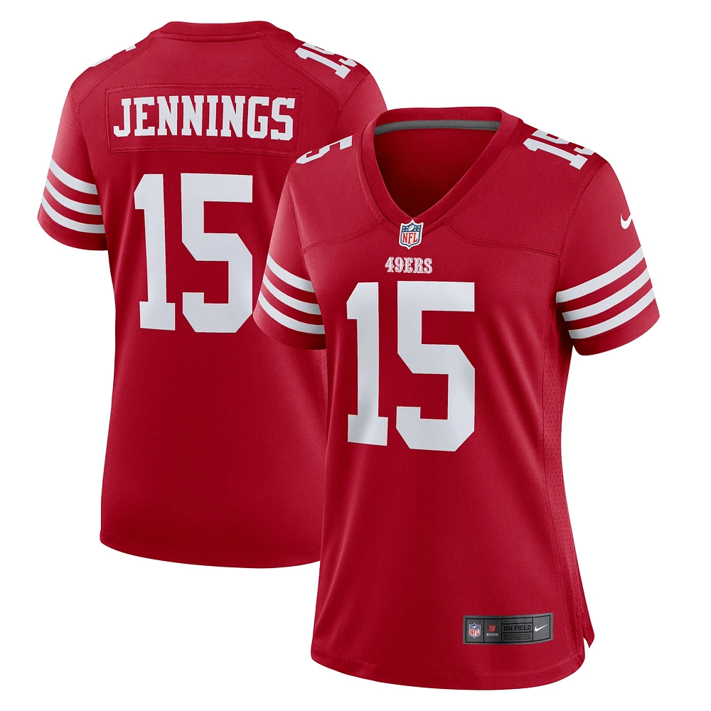 Maillot de match Nike Jauan Jennings Scarlet San Francisco 49ers pour femme