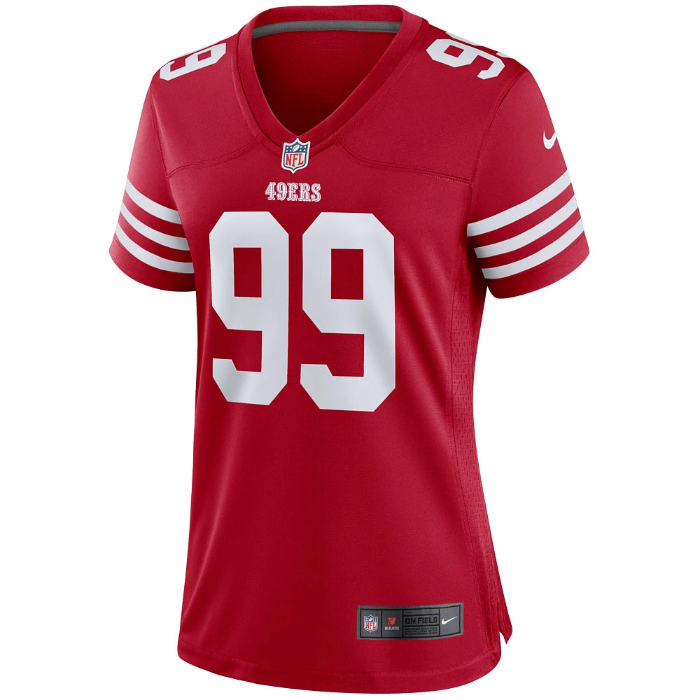 Maillot de joueur Nike Javon Kinlaw Scarlet San Francisco 49ers pour femme