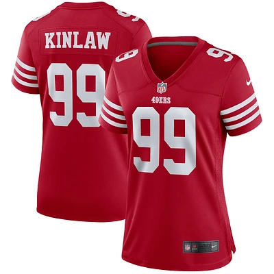 Maillot de joueur Nike Javon Kinlaw Scarlet San Francisco 49ers pour femme