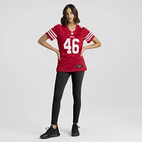 Maillot de match Nike Jon Weeks Scarlet des San Francisco 49ers pour femme