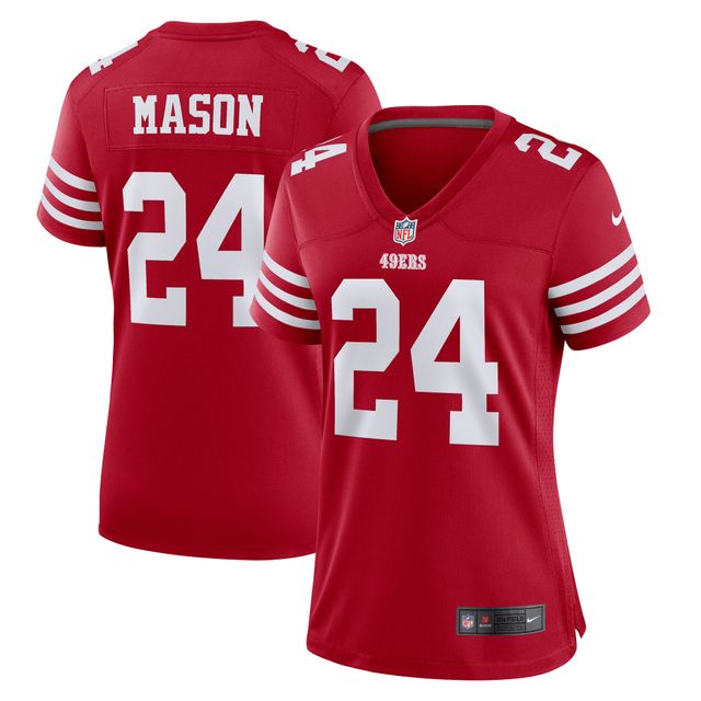 Maillot de joueur Nike Jordan Mason Scarlet San Francisco 49ers pour femme