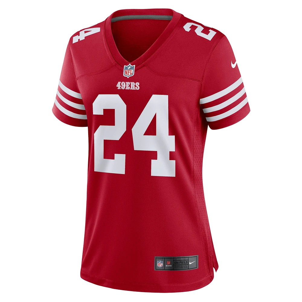 Women's Nike Jordan Mason Scarlet San Francisco 49ers Game Player Jersey