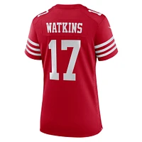 Women's Nike Jordan Watkins  Scarlet San Francisco 49ers Team Game Jersey