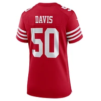 Women's Nike Khalil Davis  Scarlet San Francisco 49ers Team Game Jersey