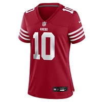 Women's Nike Mac Jones  Scarlet San Francisco 49ers Team Game Jersey