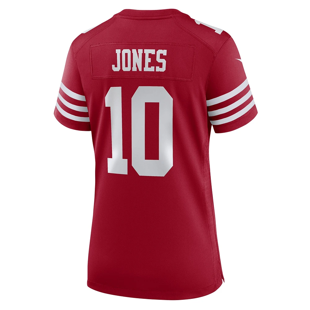 Women's Nike Mac Jones  Scarlet San Francisco 49ers Team Game Jersey