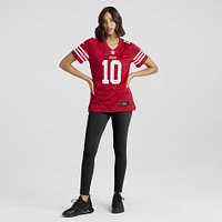 Women's Nike Mac Jones  Scarlet San Francisco 49ers Team Game Jersey