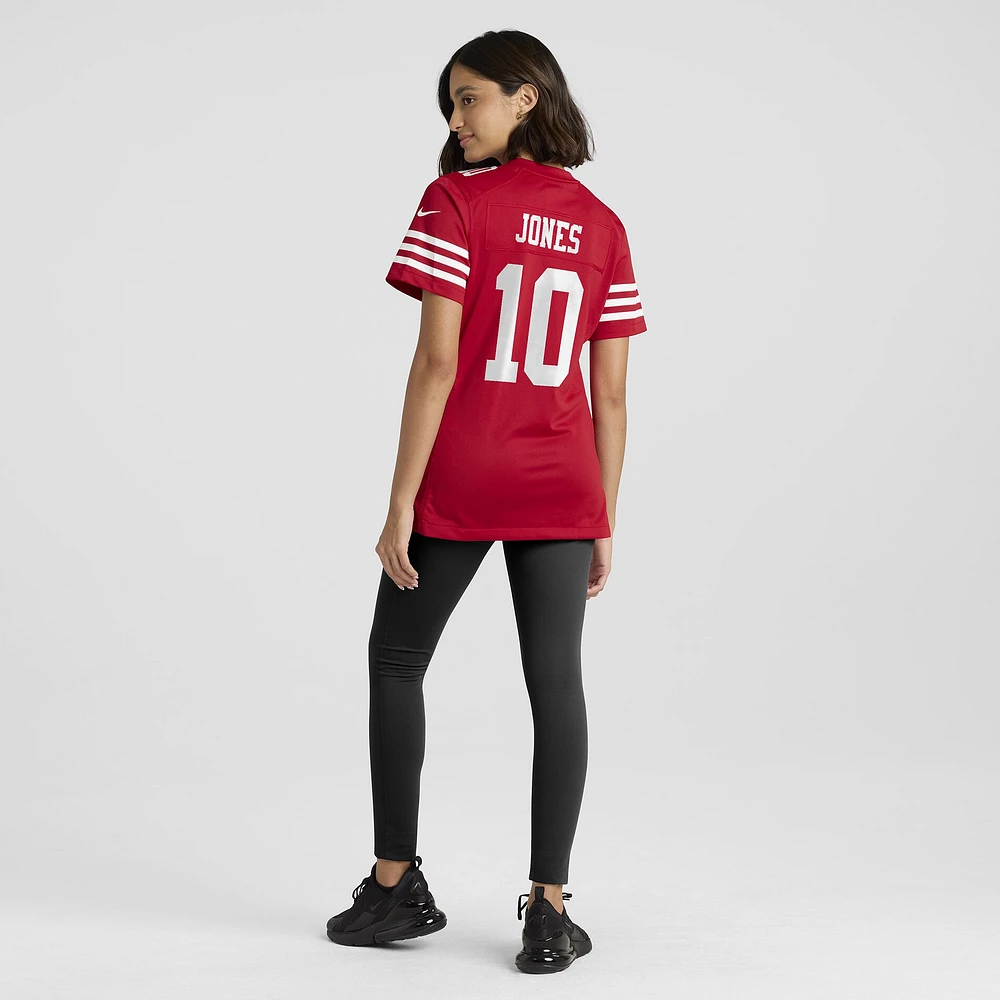 Women's Nike Mac Jones  Scarlet San Francisco 49ers Team Game Jersey