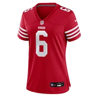 Maillot de match Nike Malik Mustapha Scarlet des San Francisco 49ers pour femme