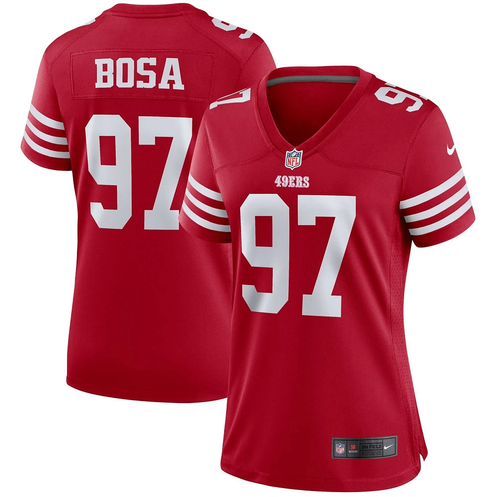 Maillot de joueur Nike Nick Bosa Scarlet San Francisco 49ers pour femme