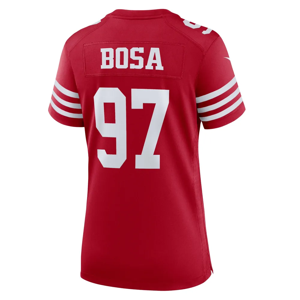 Maillot Nike Nick Bosa Scarlet pour femme des San Francisco 49ers Team Game Player