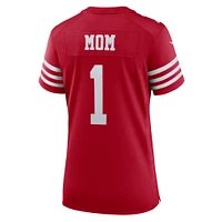 Maillot de match Nike numéro 1 Mom Scarlet des San Francisco 49ers pour femme