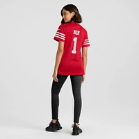 Maillot de match Nike numéro 1 Mom Scarlet des San Francisco 49ers pour femme