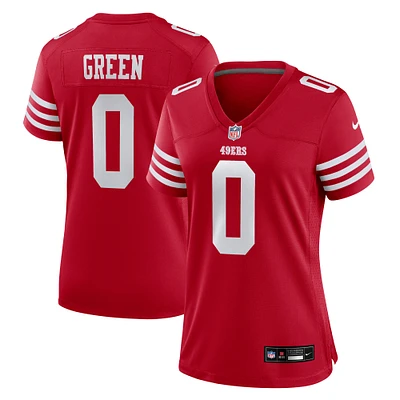 Maillot de match Nike Renardo Green Scarlet des San Francisco 49ers pour femme