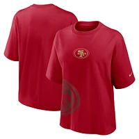 T-shirt Nike Scarlet Boxy pour femme des San Francisco 49ers