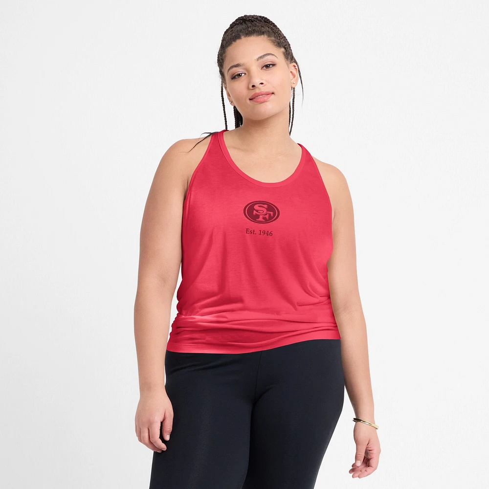 Women's Nike Scarlet San Francisco 49ers Glory Crisscross Performance Tank Top