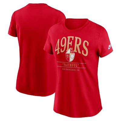 T-shirt Nike Scarlet San Francisco 49ers Hometown Local Pack pour femme