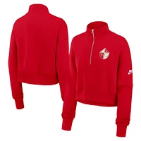 Sweat-shirt demi-zippé Nike Scarlet San Francisco 49ers Rewind Phoenix pour femme