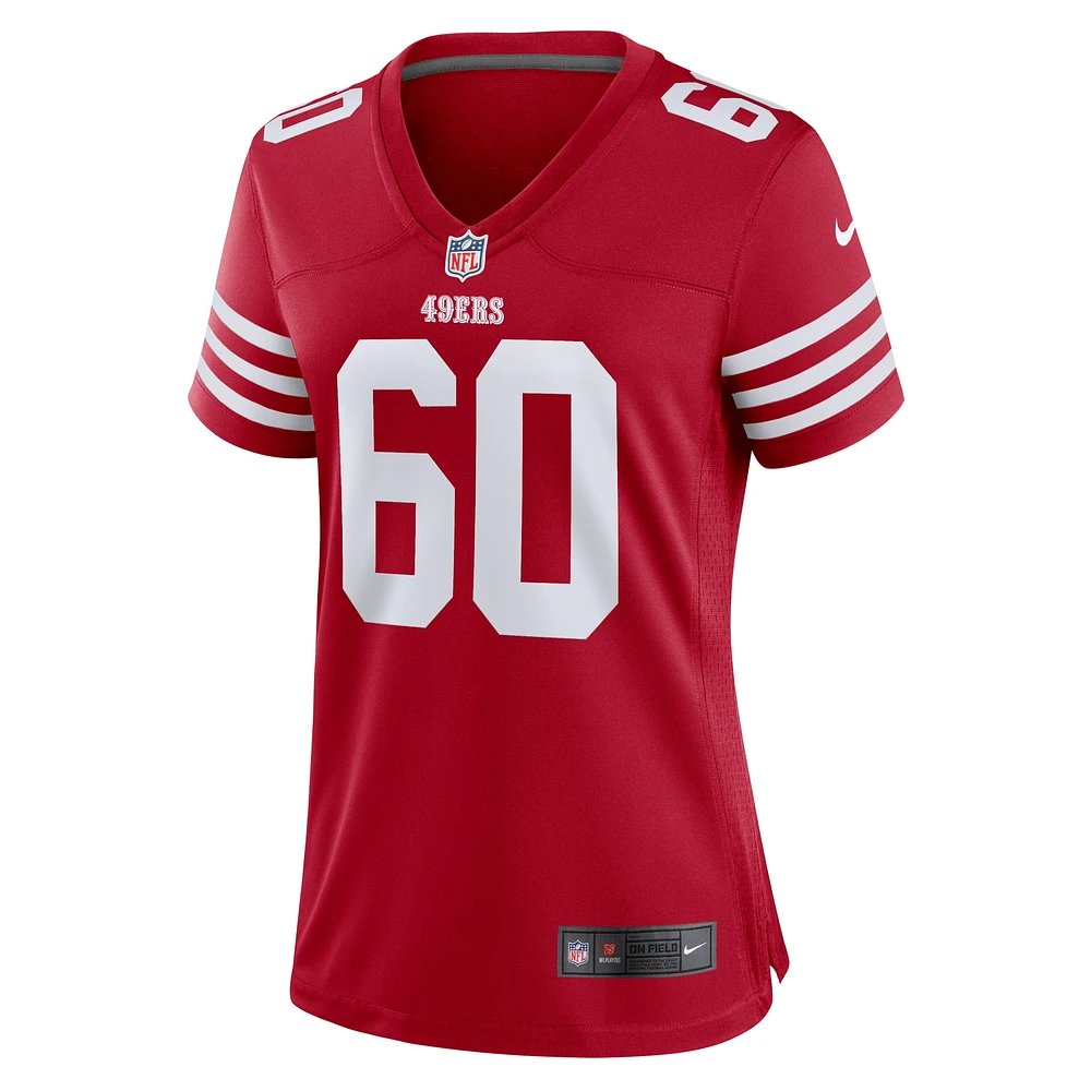 Maillot Nike pour femme Sebastian Gutierrez Scarlet San Francisco 49ers Team Game