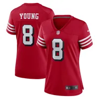 Maillot de match alternatif Nike Steve Young Scarlet pour femme des San Francisco 49ers