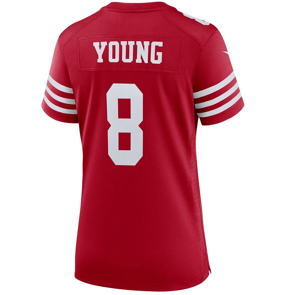 Maillot de match joueur retraité Nike Steve Young Scarlet des San Francisco 49ers pour femme