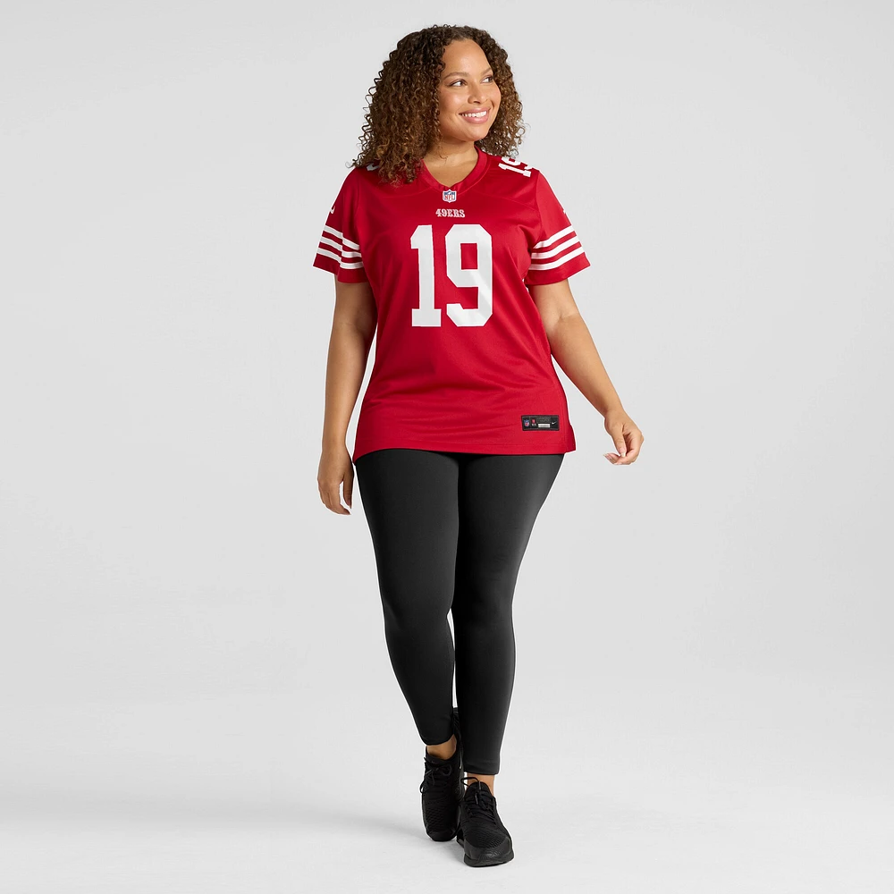 Maillot de match l'équipe Nike Trent Taylor Scarlet San Francisco 49ers pour femme