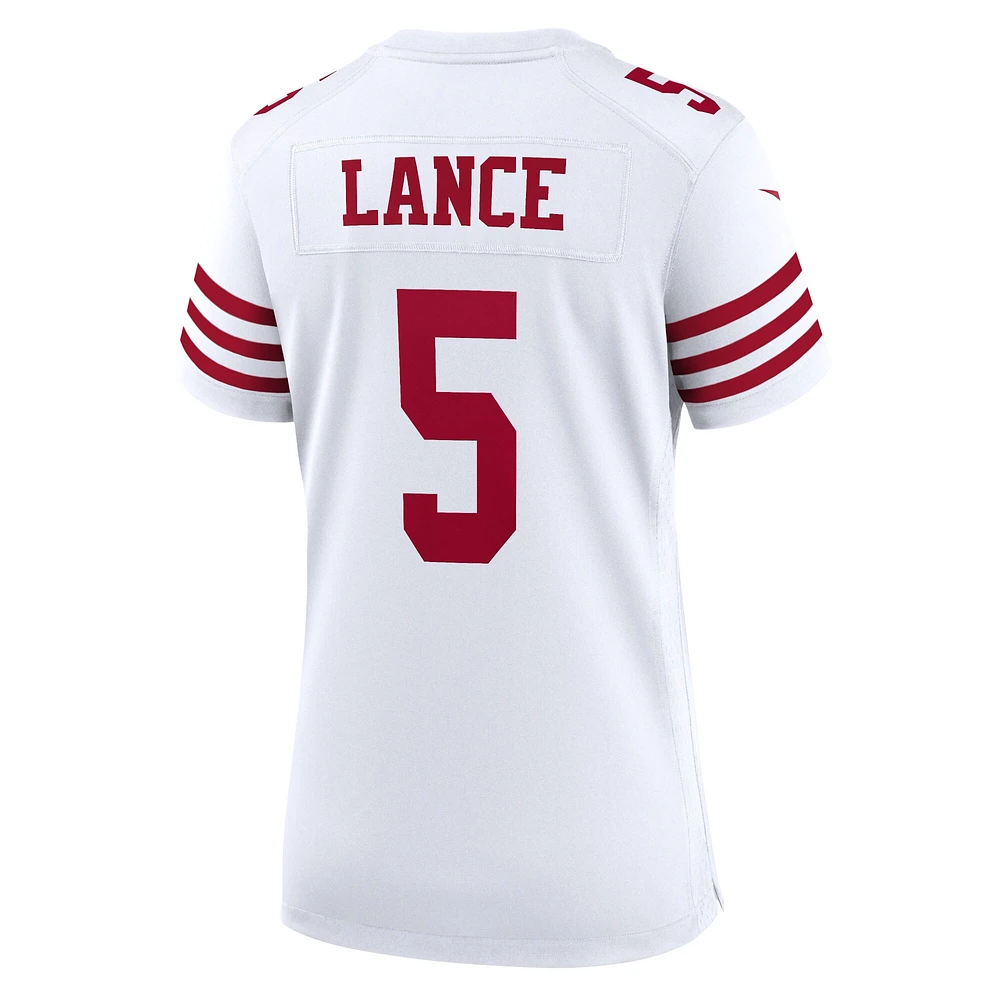 Maillot de joueur Nike Trey Lance blanc pour femme des 49ers San Francisco