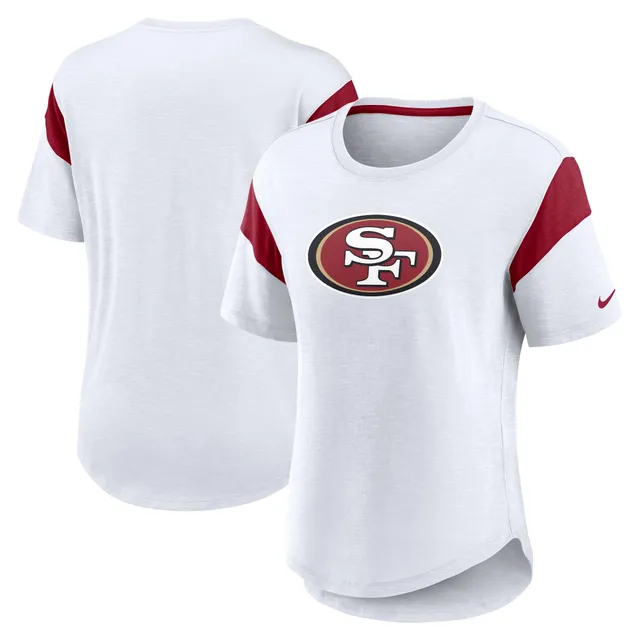 Nike Women's Fashion (NFL San Francisco 49ers) High-Hip T-Shirt in Black, Size: Large | NKZZ048Y73-06V