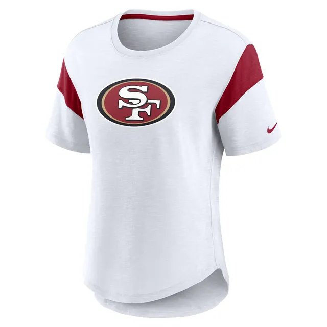 Nike Women's Fashion (NFL San Francisco 49ers) High-Hip T-Shirt in Black, Size: Large | NKZZ048Y73-06V