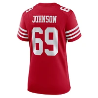 Maillot Nike Zack Johnson Scarlet pour femme des San Francisco 49ers