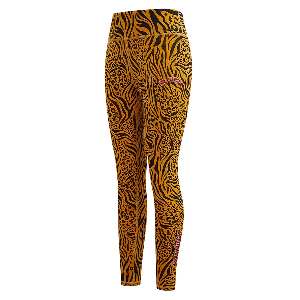 Women's Pro Standard Brown San Francisco 49ers Animal Print Leggings