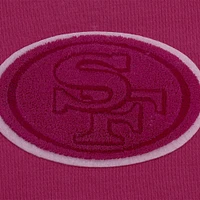 Women's Pro Standard Pink San Francisco 49ers Triple Cropped Fleece Pullover Hoodie